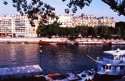 Morning on the river Seine, Paris, France.
